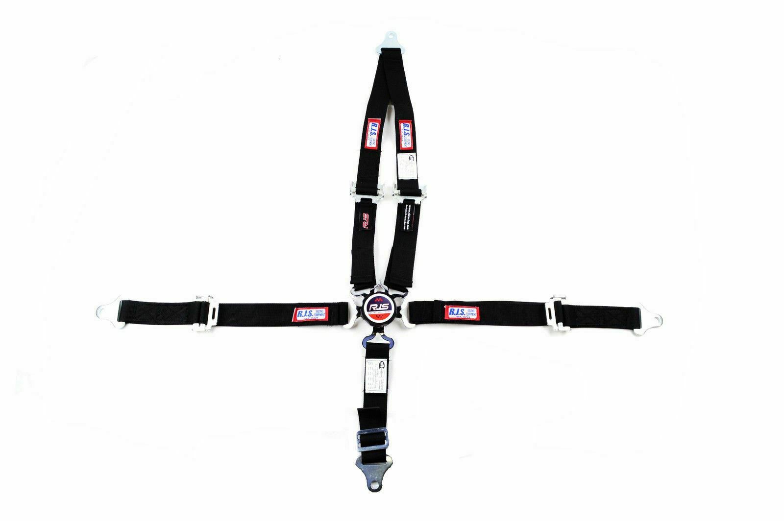 RJS SFI 16.1 5 POINT CAM LOCK JR DRAGSTER V MOUNT 2" BOLT IN BELT BLACK 1022101