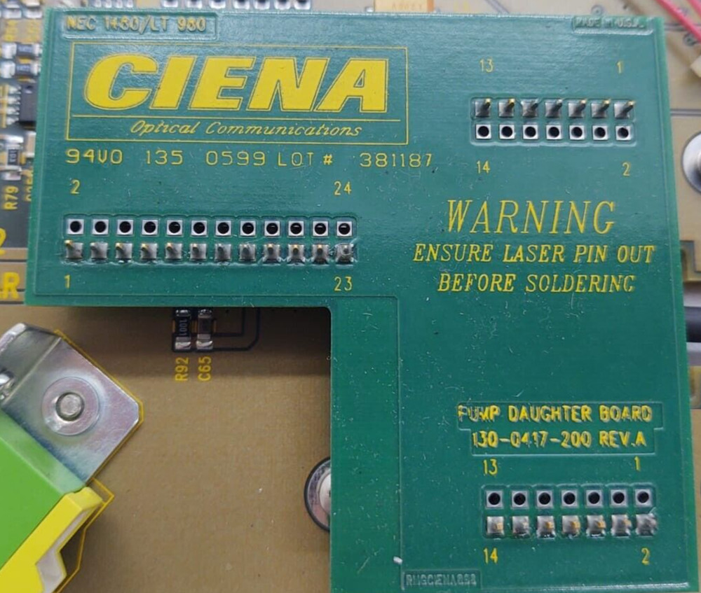 Ciena Multiwave Pump 980/110-2 Module 130-0240-203 Rev. E