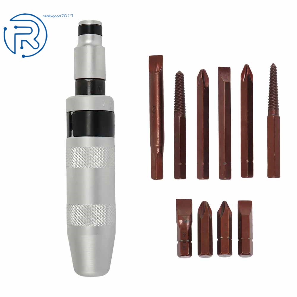 Heavy Duty 12 ×1/2" Impact Driver Socket Set Screw Phillips Hex Screwdriver Bits