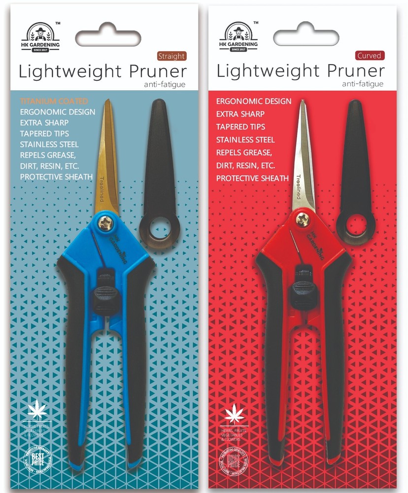 2PCS/ Titanium Straight blade + Curved blade Stainless Fast Precision Pruner