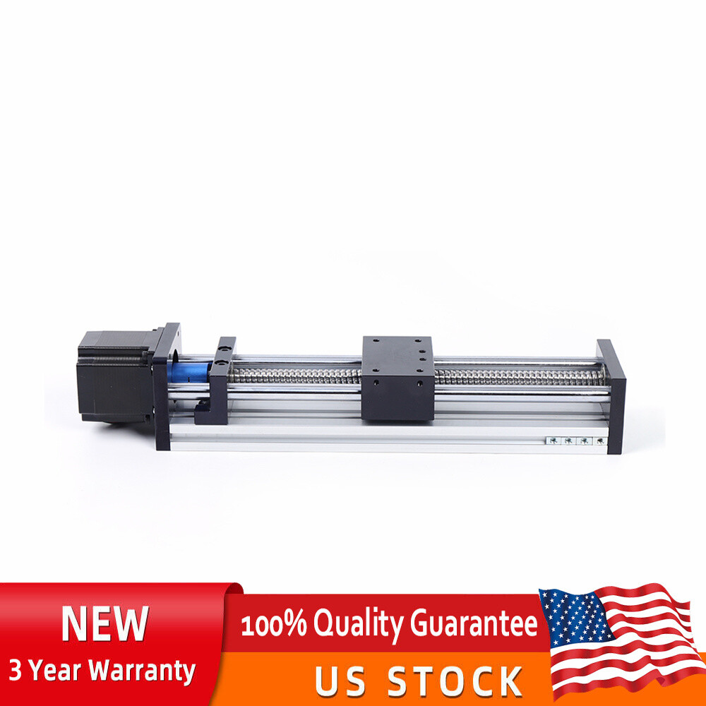 200mm Linear Guide Rail CNC Slide Actuator with Nema 23 Stepper Motor