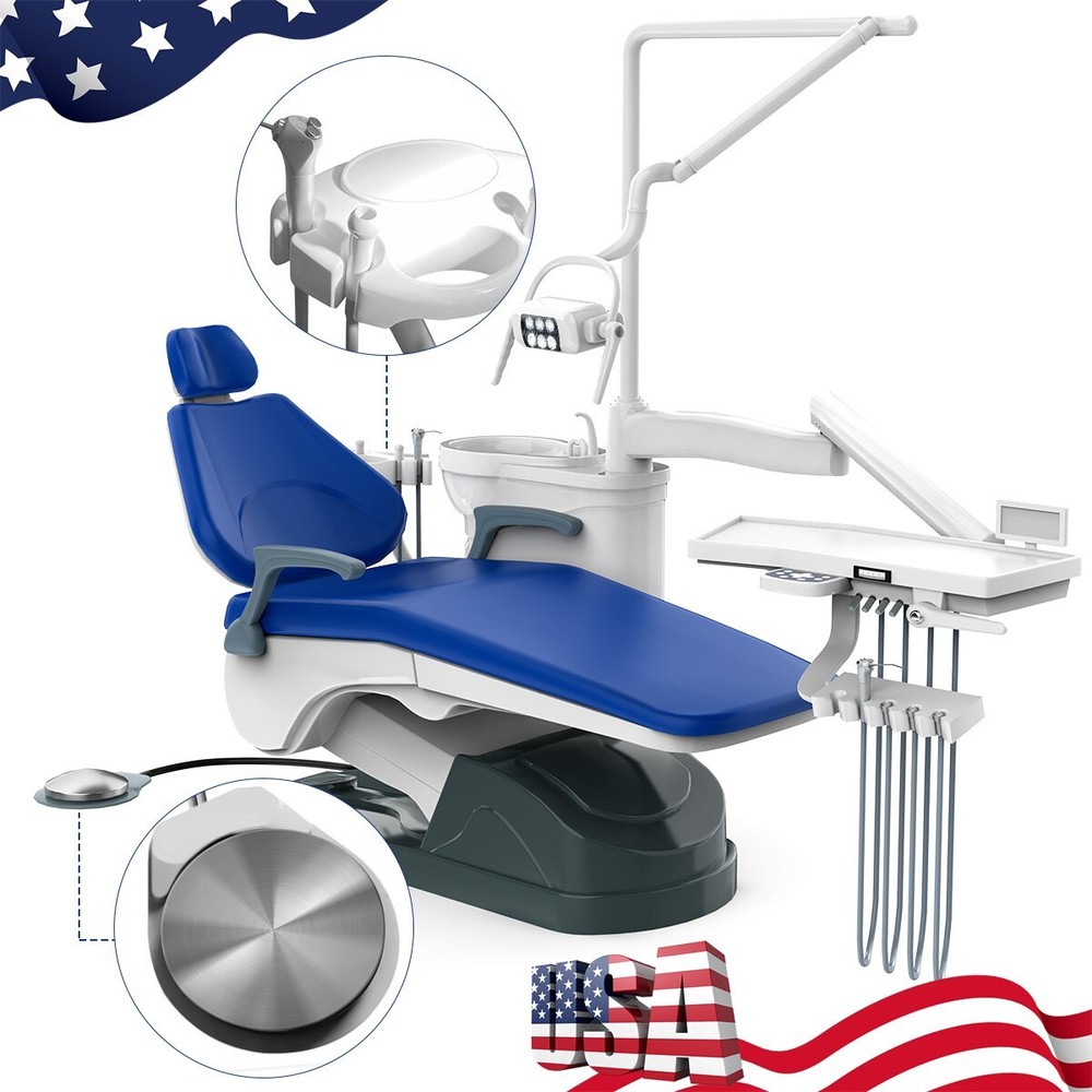 Ergonomic Dental Unit Chair Computer Controlled DC Motor+Dentist Stool