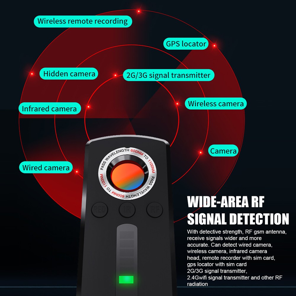 Mini GPS Tracker Finder Scanner Device Anti-Spy Hidden Camera Wireless Detector