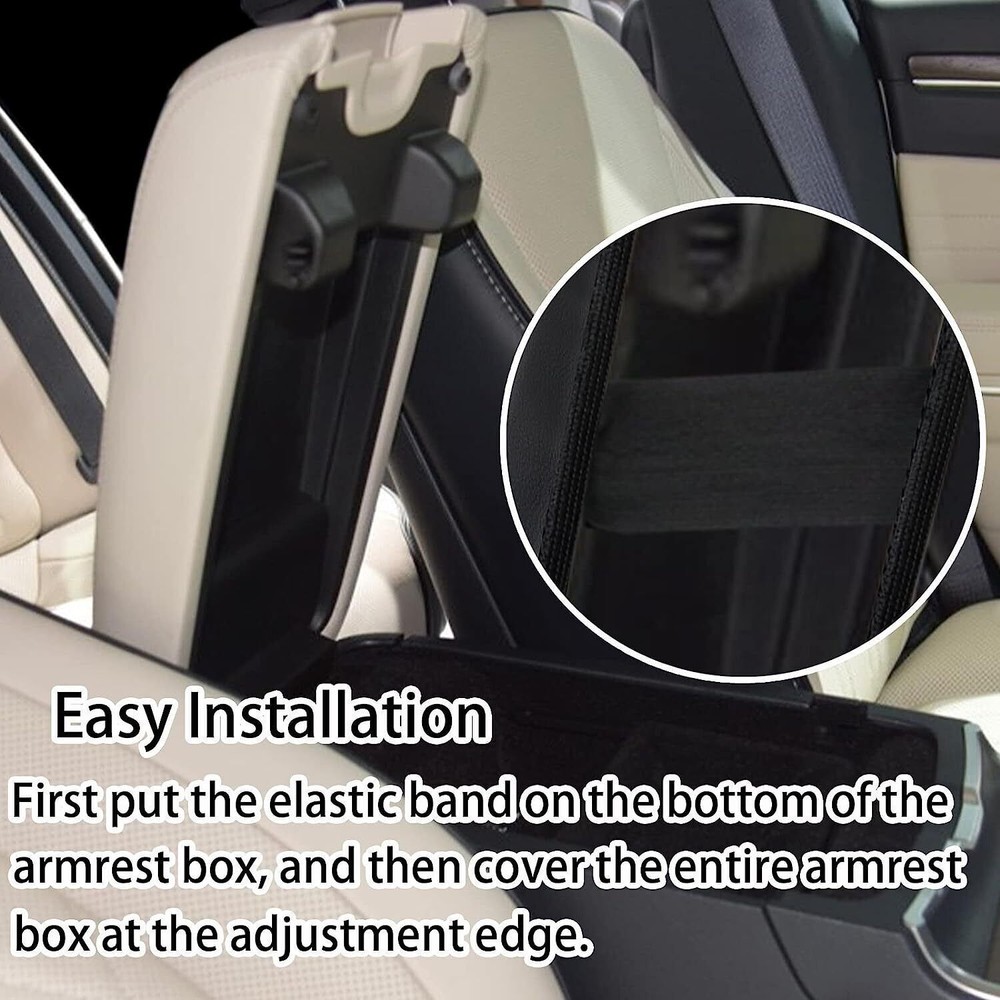Center Console Armrest Cover Leather For 2011-2023 Dodge Charger Protector