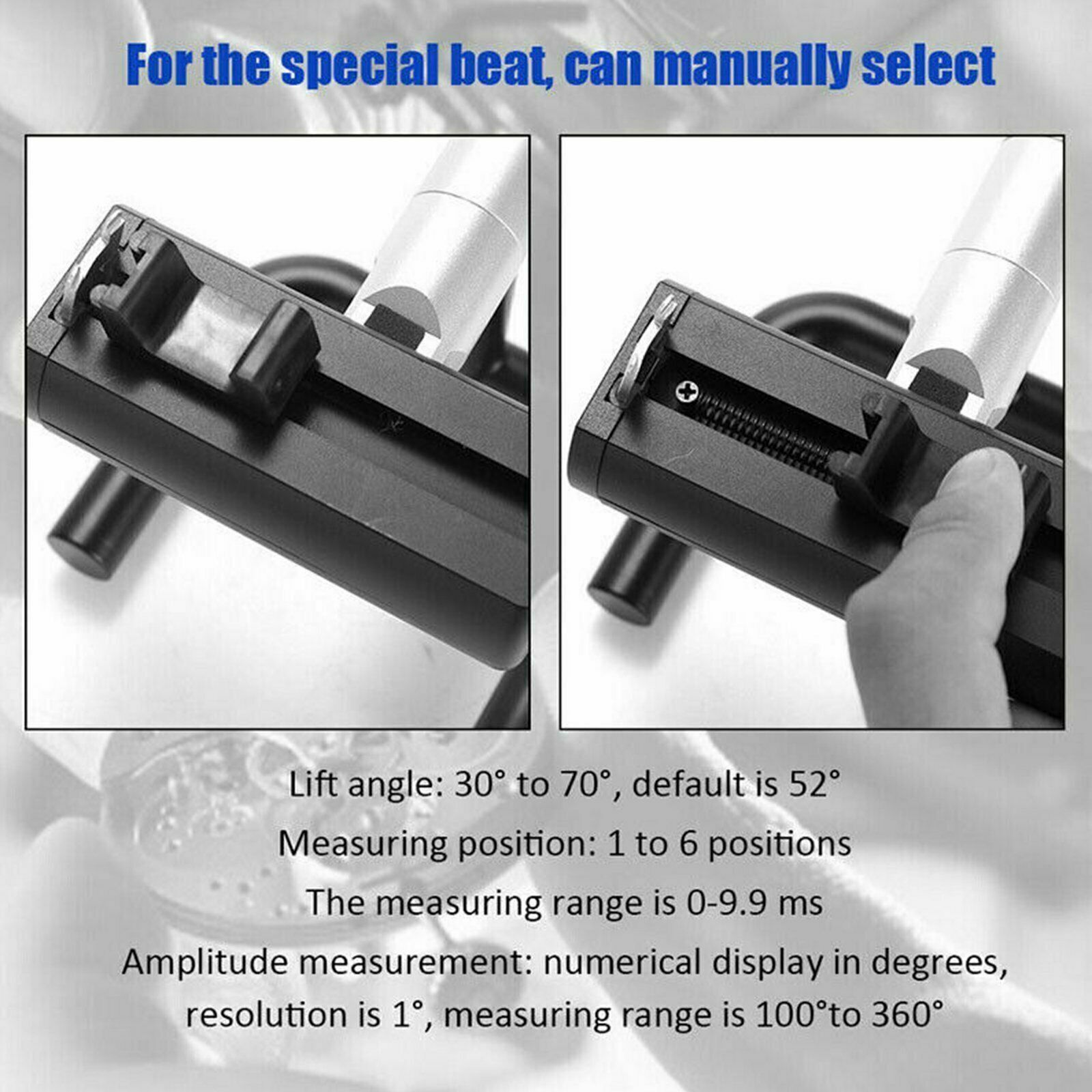 Weishi No.1900 Timegrapher Mechanical Watch Timing Machine Multifunction Black