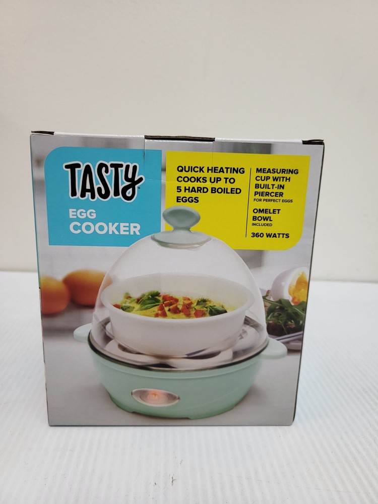 Mini Rapid Egg Cooker Aqua - 5-Egg Auto Shut Off For Perfect Eggs