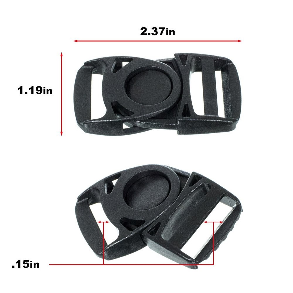Craft County Plastic Swivel Side Release Buckle – Nylon Webbing Straps (5