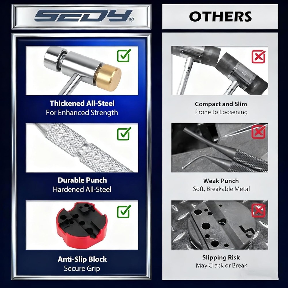 23-Piece Punch Set and Hammer with Bench Block