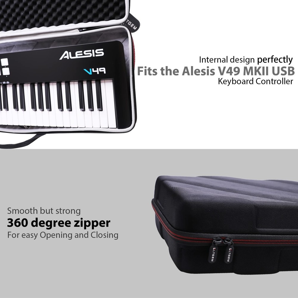 LTGEM Controller Case for Alesis V49 MKII USB MIDI Keyboard Controller, Hard ...