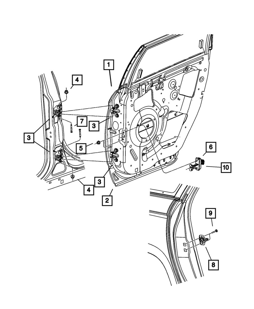 Genuine Mopar Rear Door Check Left 4894175AD