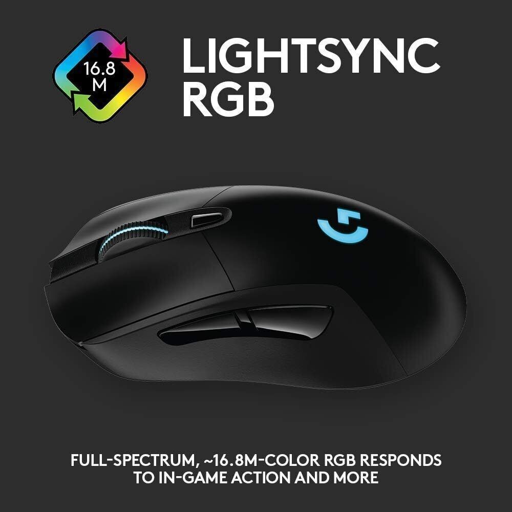 Logitech G703 RGB HERO 25K Sensor Lightspeed Wireless Gaming Mouse