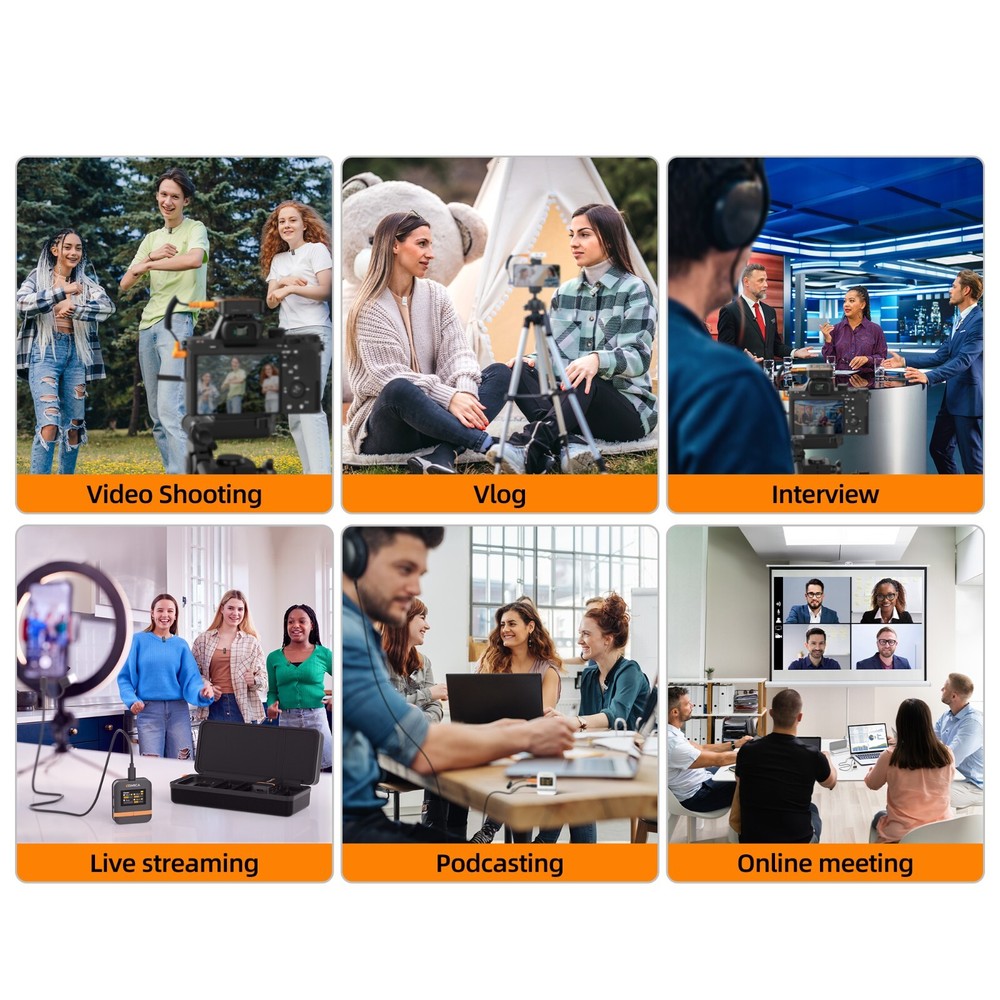 Comica Vimo Q Four-Channel Wireless Lavalier Microphone System w/ Charging Case