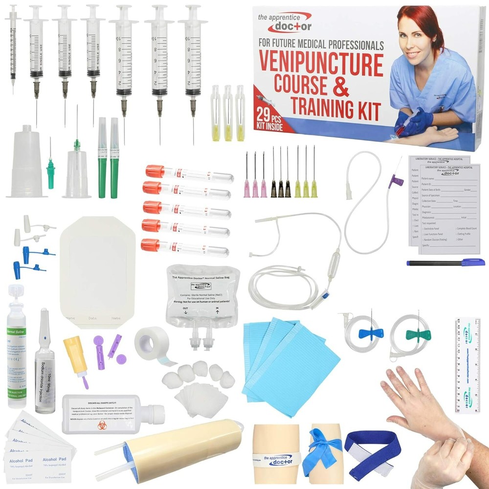 Venipuncture Practice Kit & Online Training for Nurses & Phlebotomists.