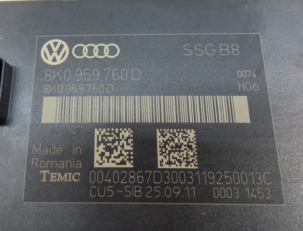 2012 AUDI A4 (B8 8K) FRONT LEFT DRIVER SEAT CONTROL MODULE