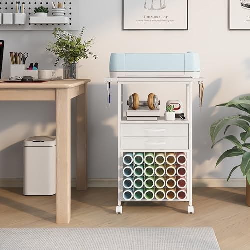 Craft Machine Storage Cart with 24 Roll Holders