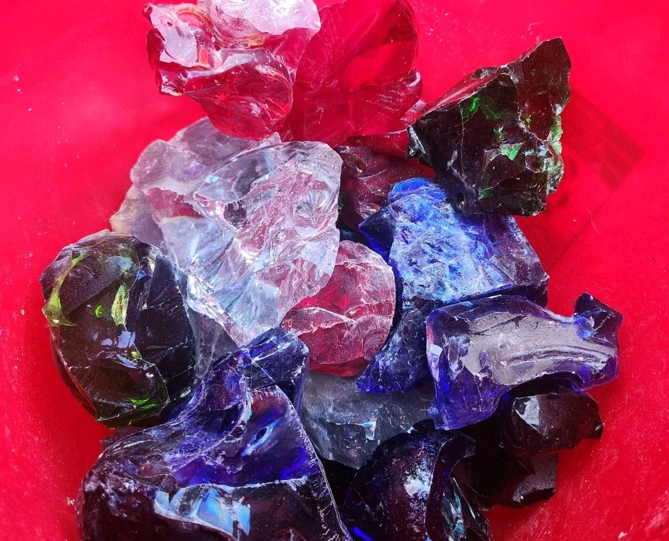 5 Pounds BLENKO CULLET SLAG GLASS Rain Chains, Mosaics, Landscaping, Art Project