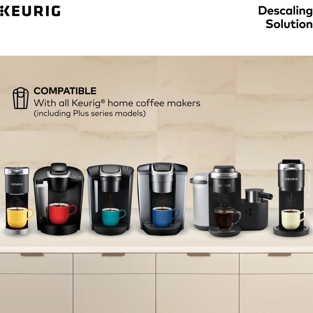 Universal Coffee Maker Descaling Solution for Single-Serve Machines, 14 fl oz