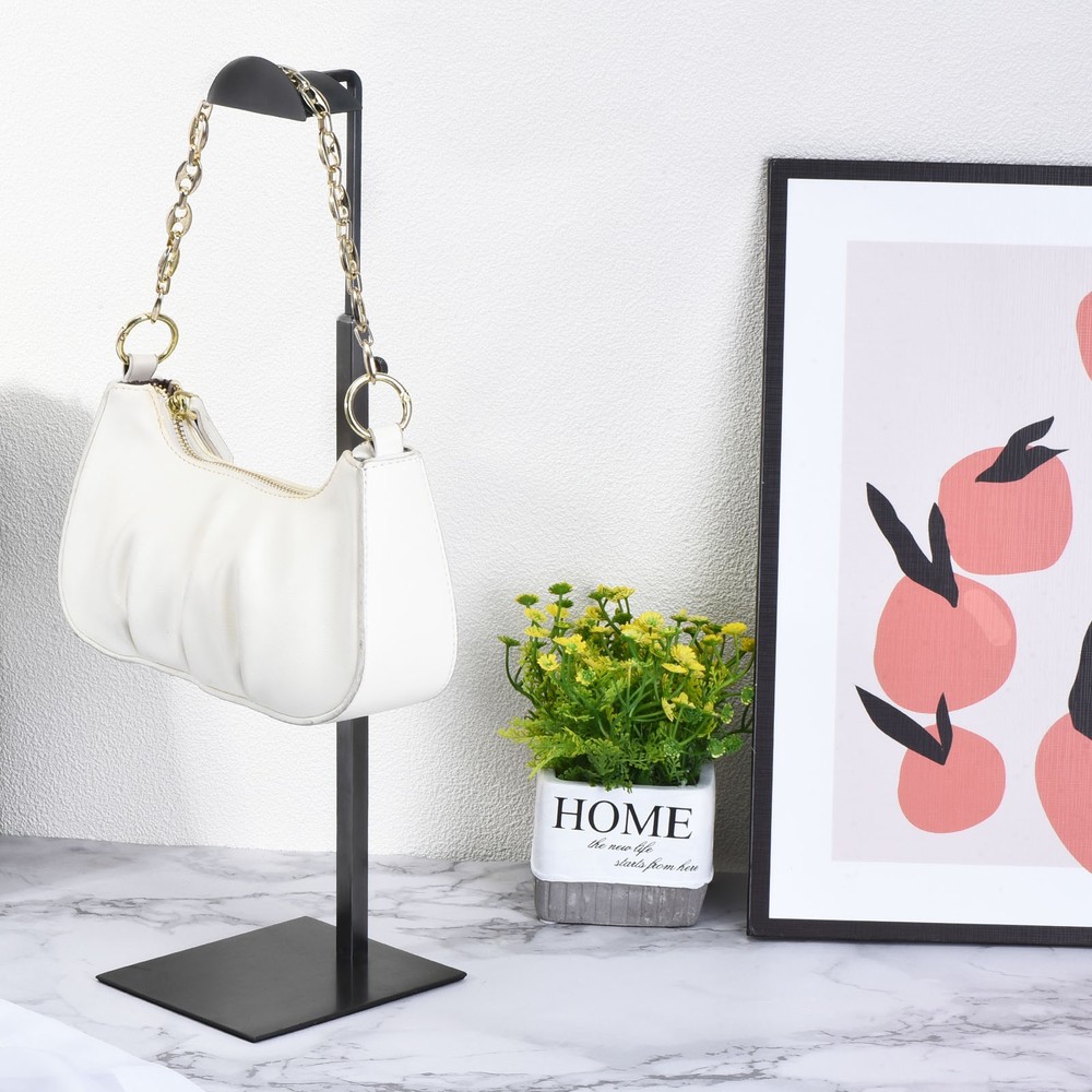 3Pack Purse Display Stand Set Metal Adjustable Handbag Rack Single Hook Holder