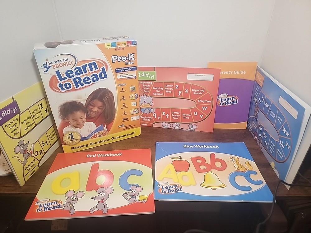 Hooked On Phonics Pre-K Learn to Read Edition Program INCOMPLETE SEE PHOTOS