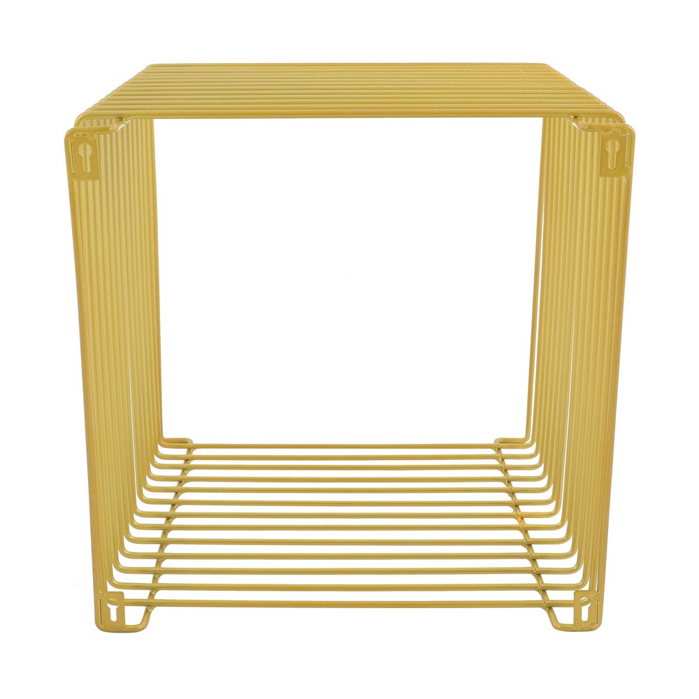 Iron Multi-Purpose Square Side Table Side Table Square Cage End Table