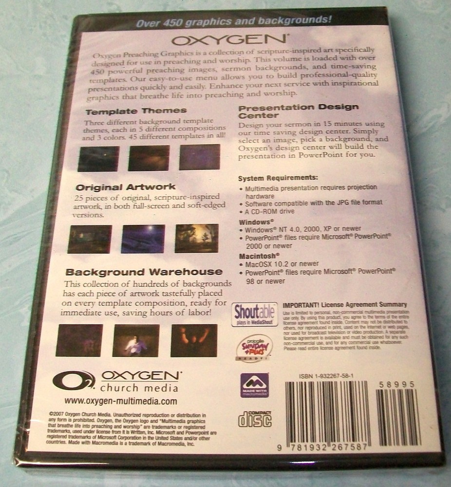Oxygen: Multimedia Graphics - Volume 19 (CD-ROM, 2007) New Unopened!
