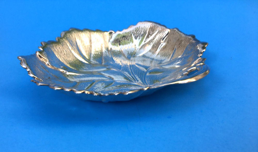 Leaf-Shape Nut Candy Dish By Wilcox International Silver