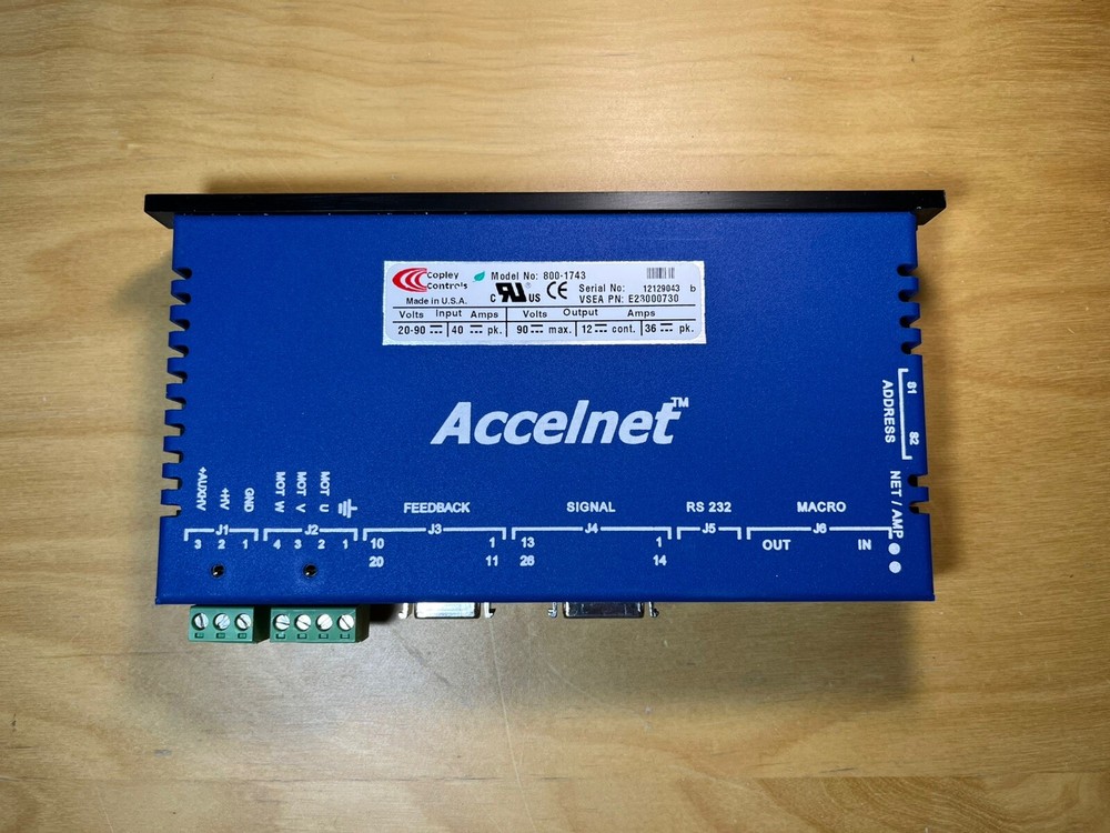 COPLEY CONTROLS SERVO DRIVE, ACCELNET 800-1743
