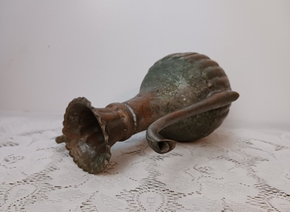 Antique Hand Hammered Middle Eastern Copper Water Pitcher, Egypt