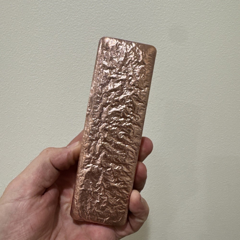 3.9 Lb Copper Hand Poured Bar -FREE SHIPPING-