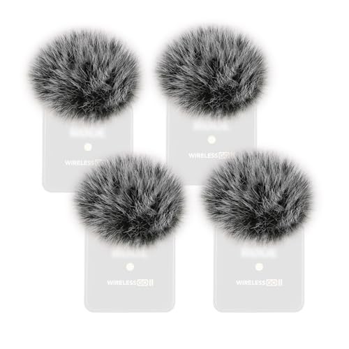 4PCS Windscreen/Pop Filter for (2nd Gen) Rode Wireless Go II 4PCs-Gray