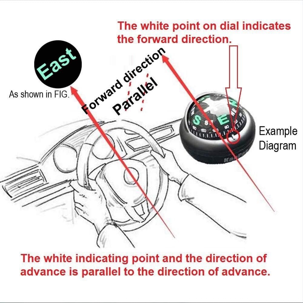 Compass Ball Waterproof 2.13 Inch Shockproof Navigation for Car Boat Use