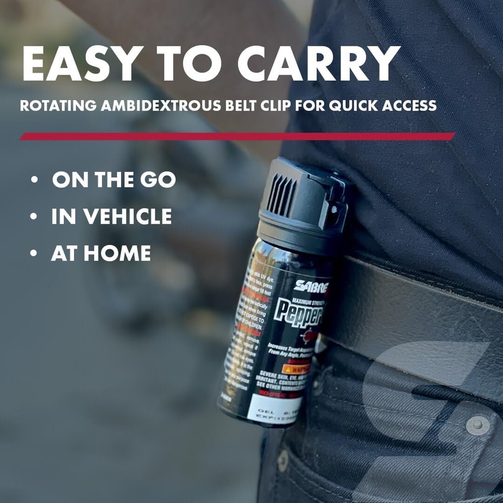 SABRE Crossfire Pepper Gel for Self Defense Deploys At Any Angle Maximizes