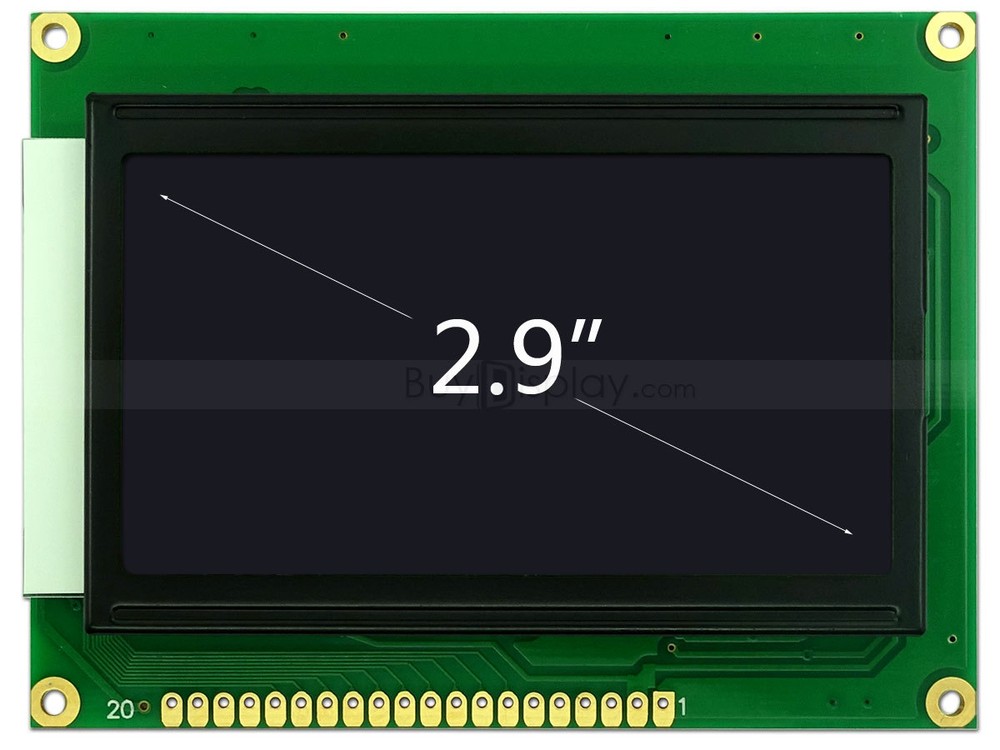 Black 128x64 Graphic LCD Display Module w//KS0107+KS0108 Controller,Tutorial