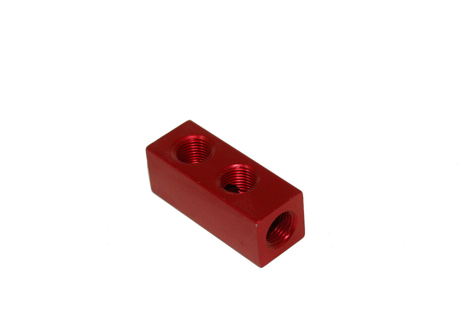 Air/fuel/nitrous Distribution Block 1 Red NEW