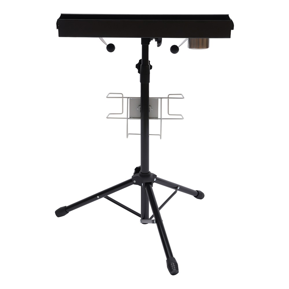 Tattoo Mobile Work Station Stand Fixed Desktop with a Removable Back Tray Black
