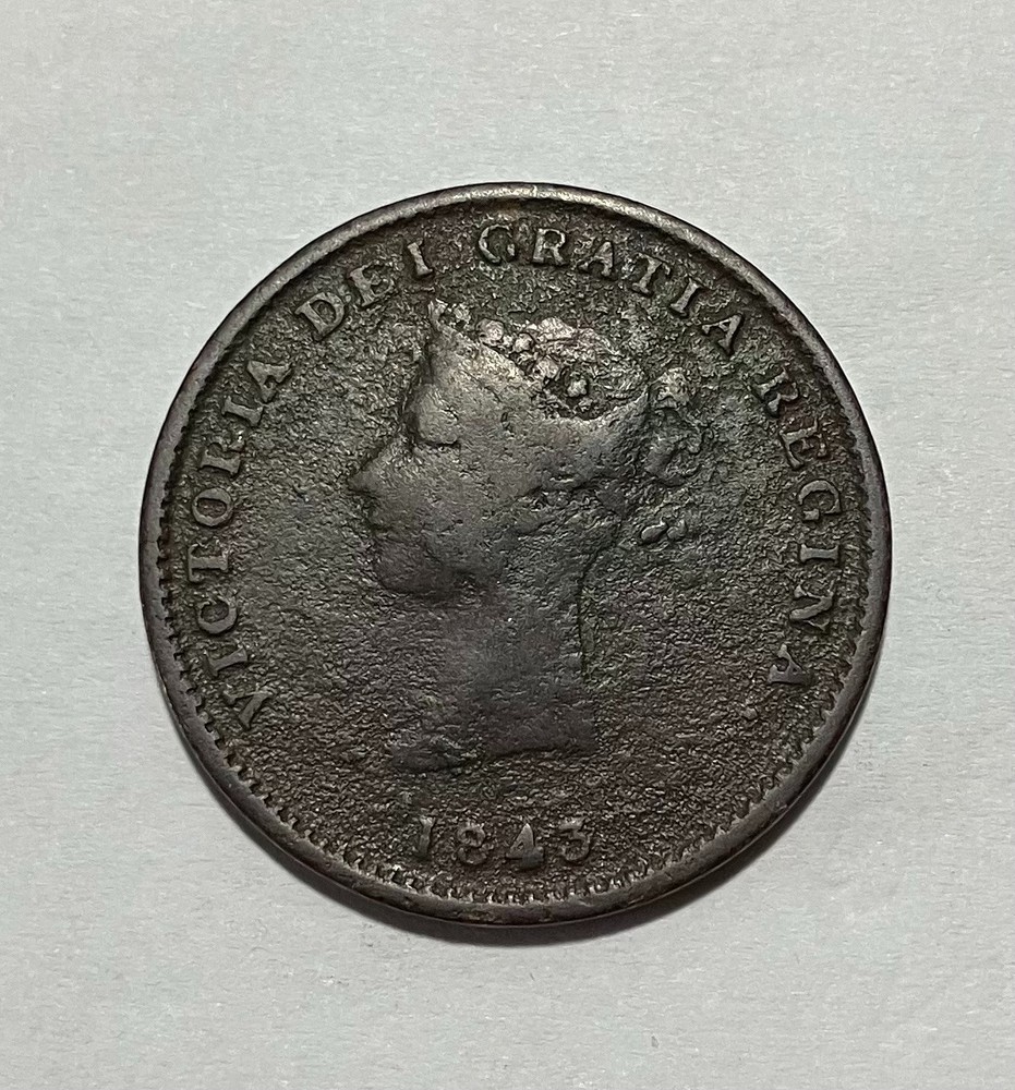 1843 New Brunswick Half Penny Token