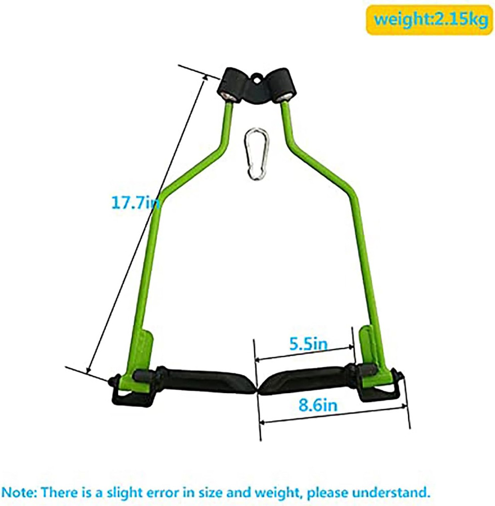 Adjustable Lat Pull Down Bar for Cable Machines and Home Gyms