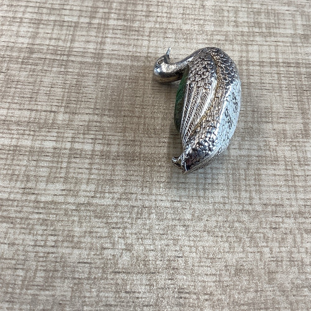 Rare Tiny Novelty Antique Edwardian Solid Silver Duck Pin Cushion Sampson Mordan
