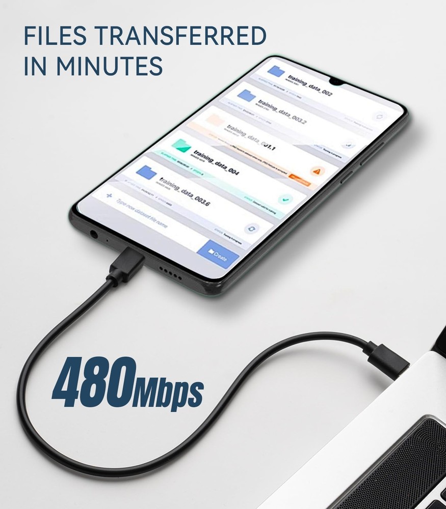HARBENDI 3ft USB C to Micro Cable, Fast Charging & 480mbps Data 3 feet