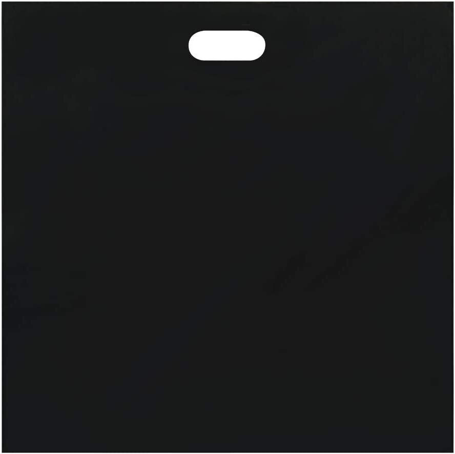 Plastic Shopping Bags 500 Black Low Density Retail Merchandise 20" x 20 x 5"