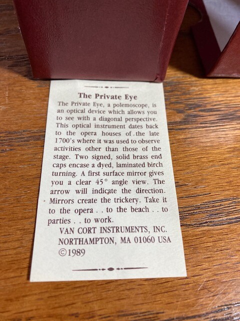 Van Cort Instruments Polemoscope "The Private Eye" ~ 1989