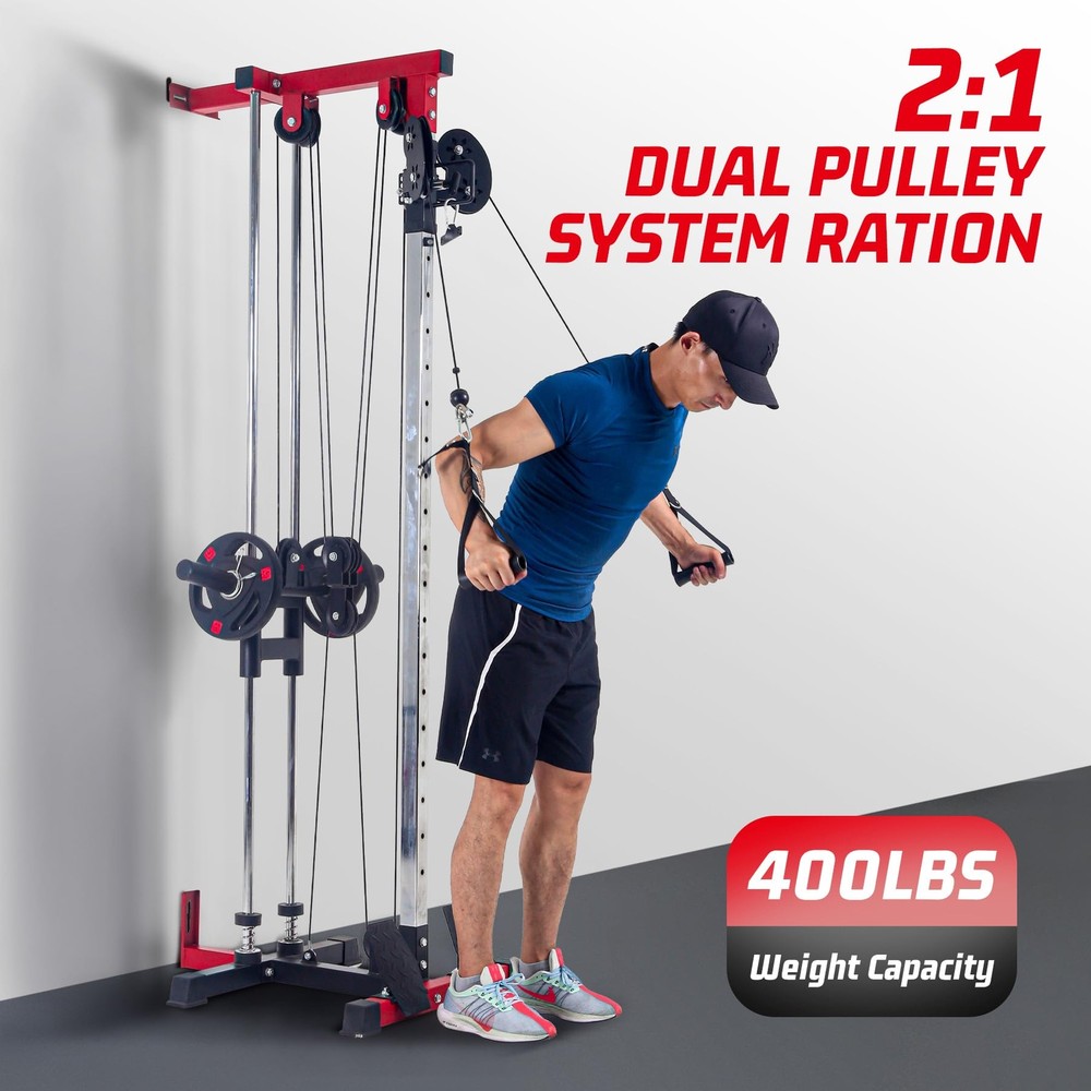LAT Pulldown Machine, Wall Mount Cable Station Cable Cross Over Machine Training
