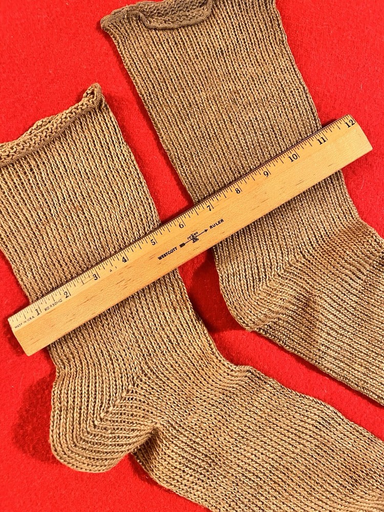 WWII Mountain-Ski Boot SOCKS-JUTE (Large) RARE!! Original!! Mint NOS Unissued!!
