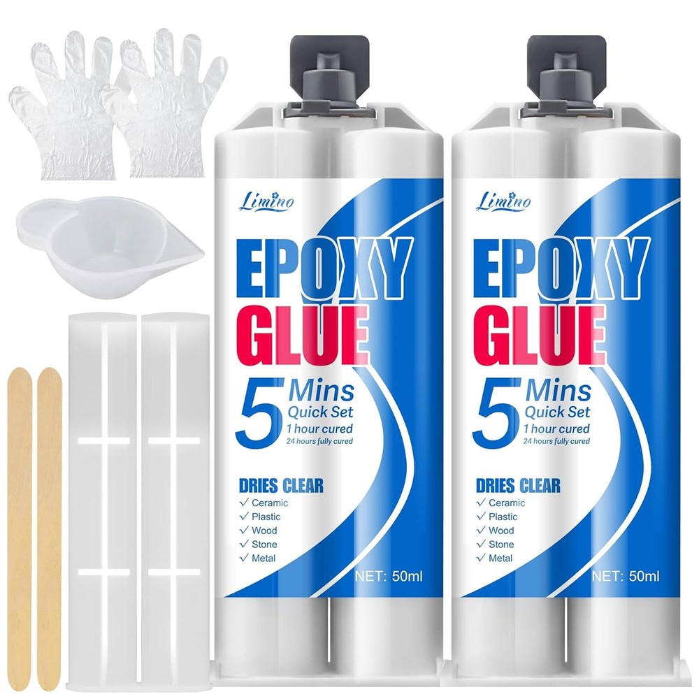 Epoxy Glue - 5 Minute Fast Repair Multi-Purpose Glue for Repairing Tile, Metal,