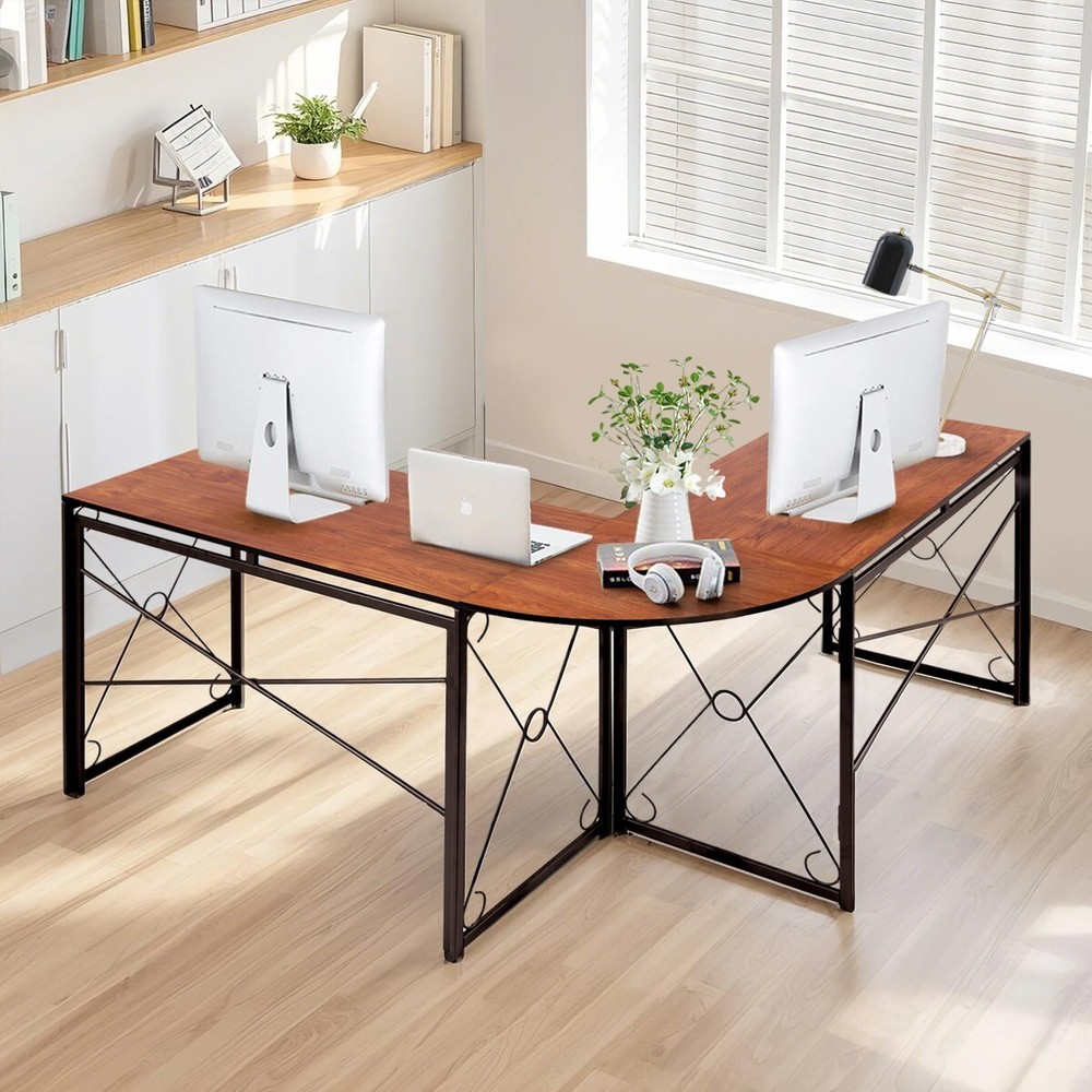 Folding Computer Desk Simple Laptop Table Home Office Workstation for Writing