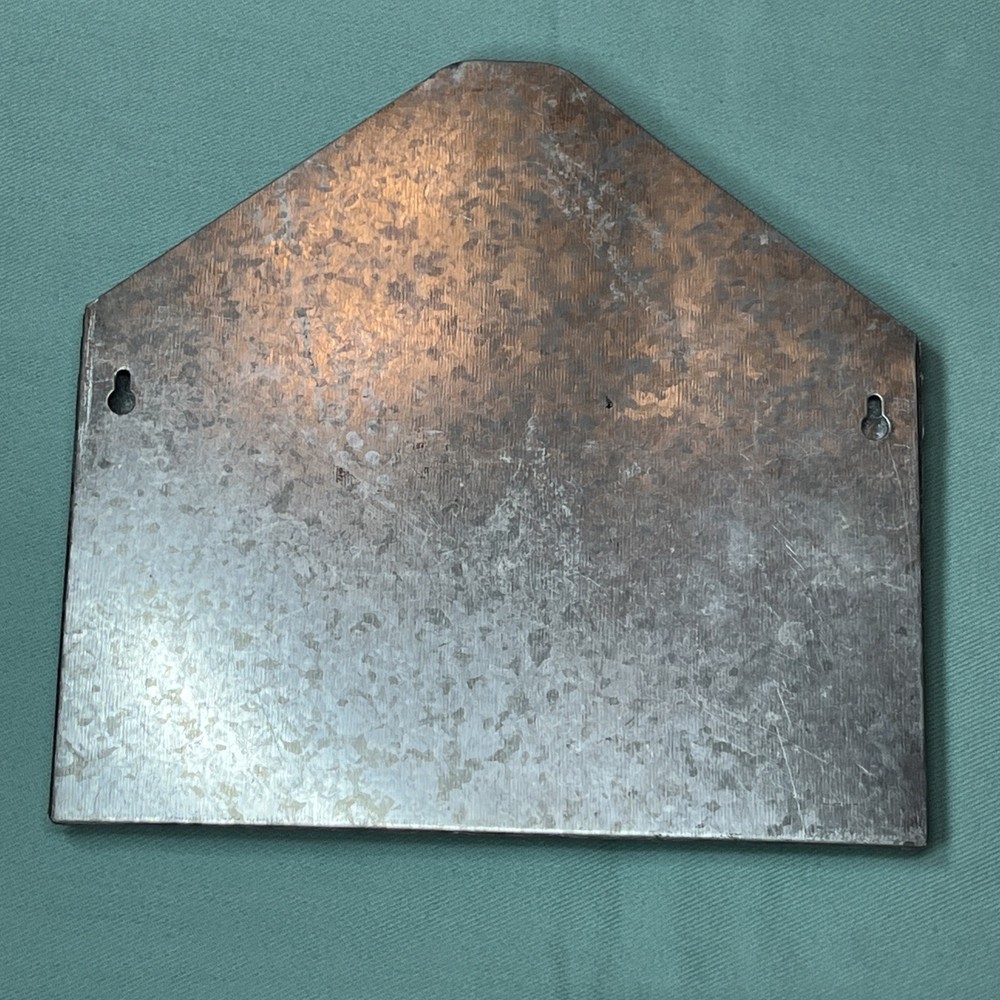 Wall mount metal envelope mail holder galvanized