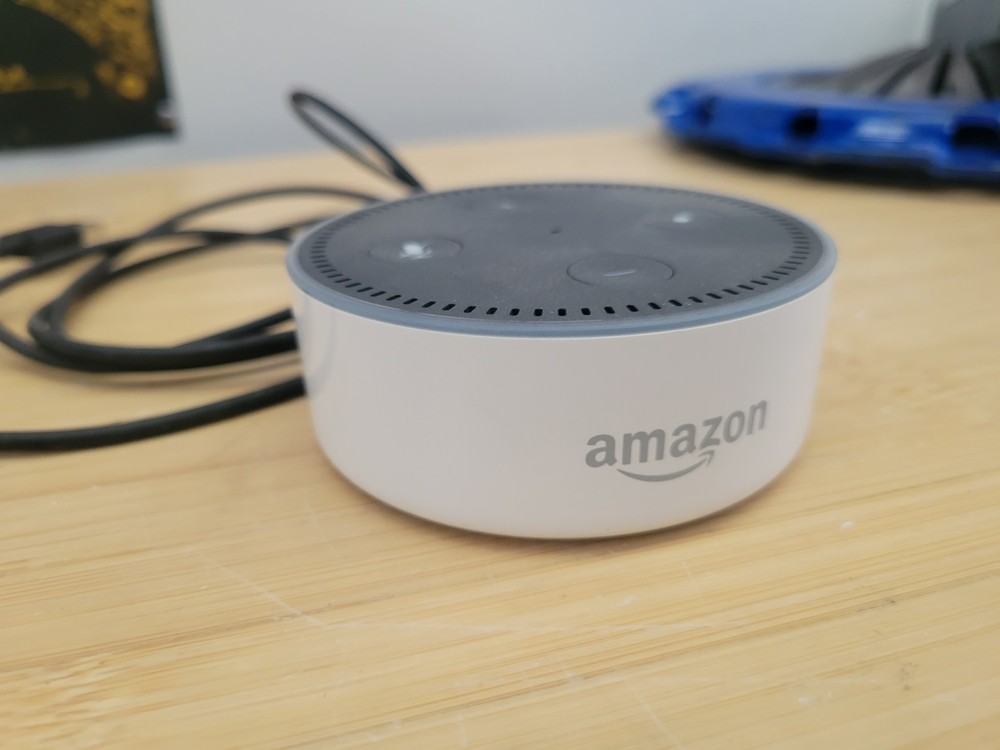 Amazon White Echo Dot (2nd Generation) Model RS03QR Tested EXCELLENT