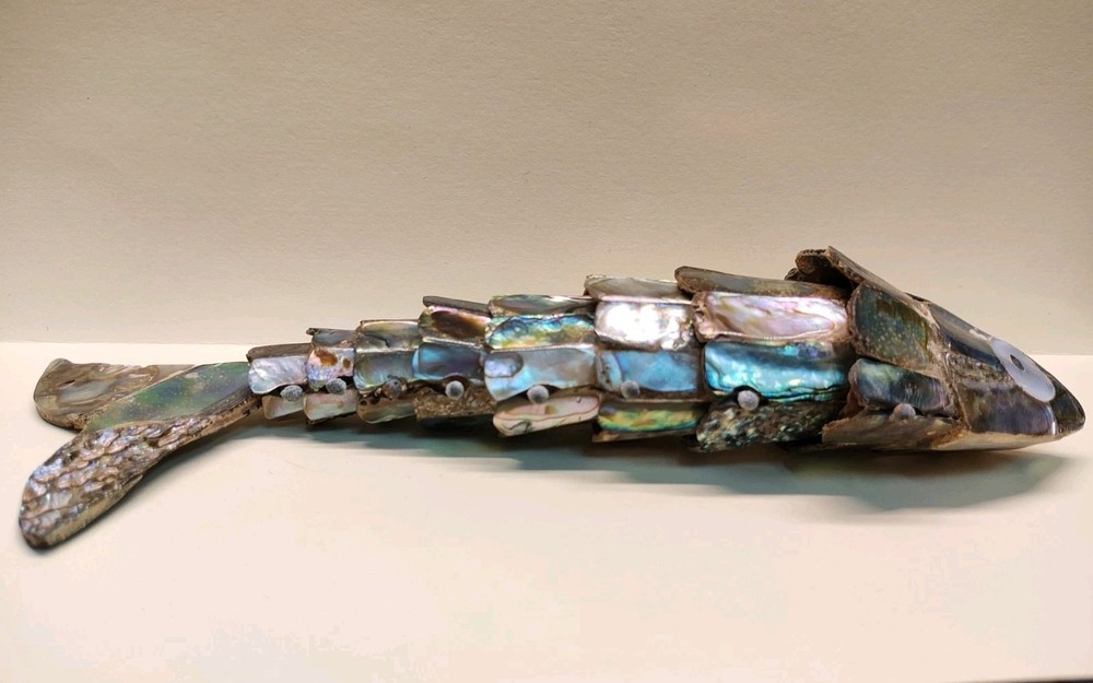 Vintage Abalone Fish Bottle Opener Articulated