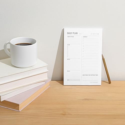 Notepad with Hourly Schedule - ADHD Planner, Time Block 6x9" Daily Planner