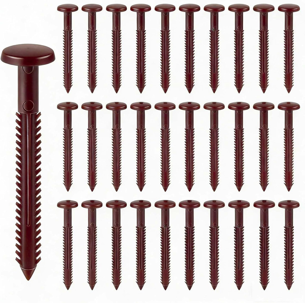 30Pcs 3 Inch Vinyl Shutter Fasteners, Window Shutter Panel Pegs Shutter Screws L